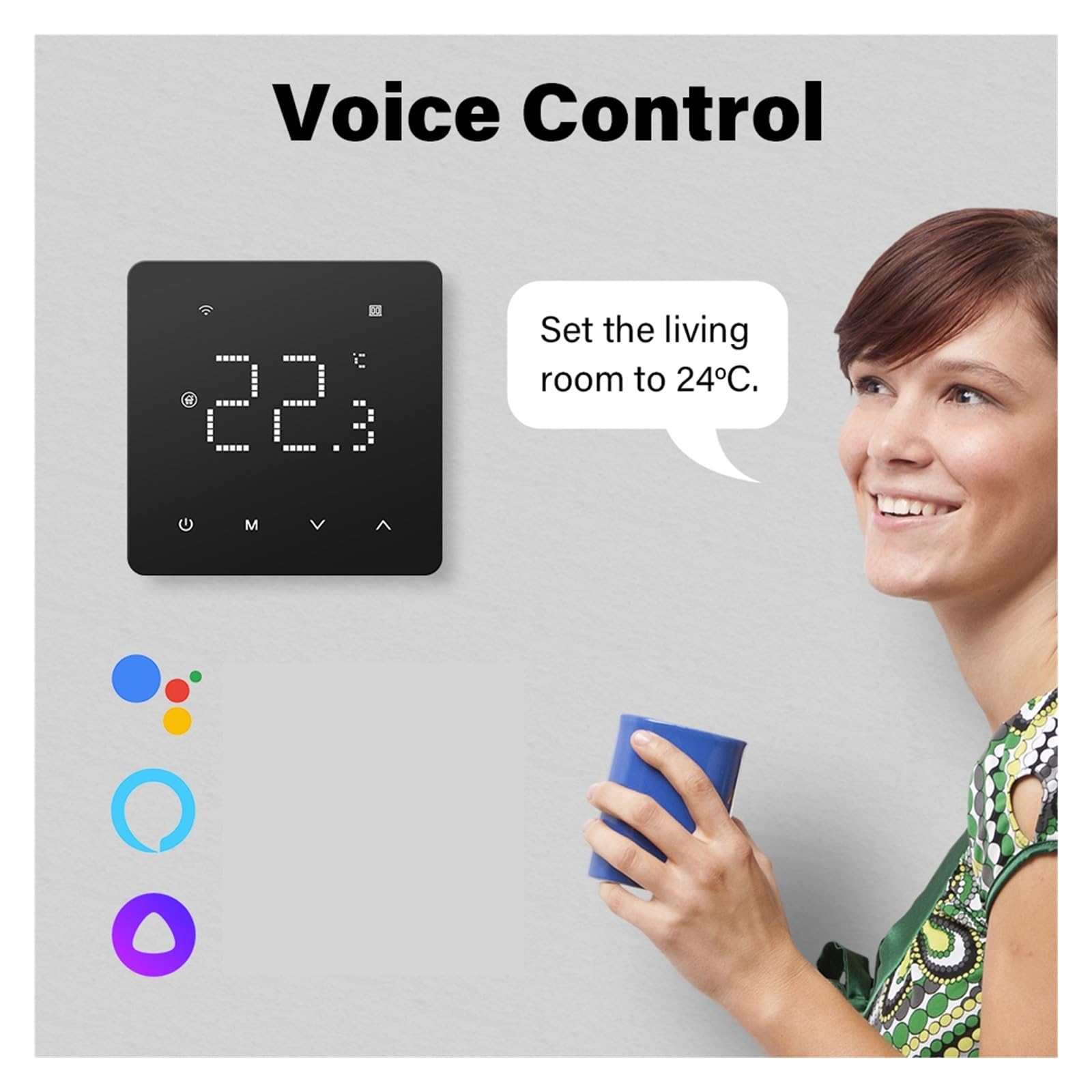 Termostato de Pared Inteligente Tuya WiFi, termorregulador de calefacción por Suelo Radiante for Caldera de Gas, Trabajo de calefacción eléctrica
