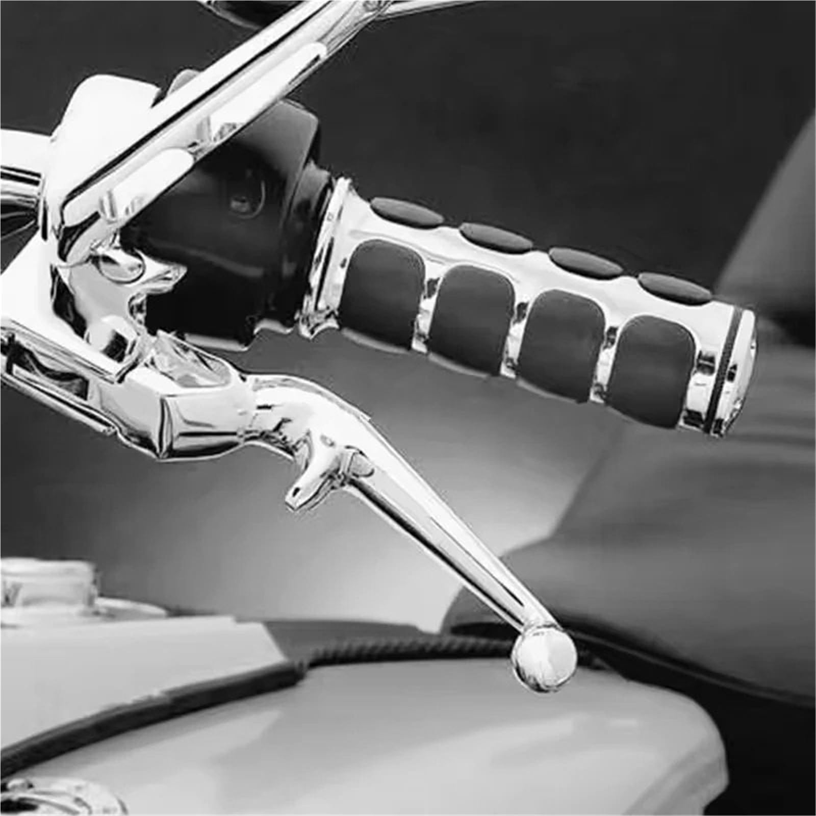 Uchwyty motocyklowe Chwyty motocyklowe 1" (25 mm) chromowane chwyty kierownicy do Suzuki Gumowe uchwyty do motocykla