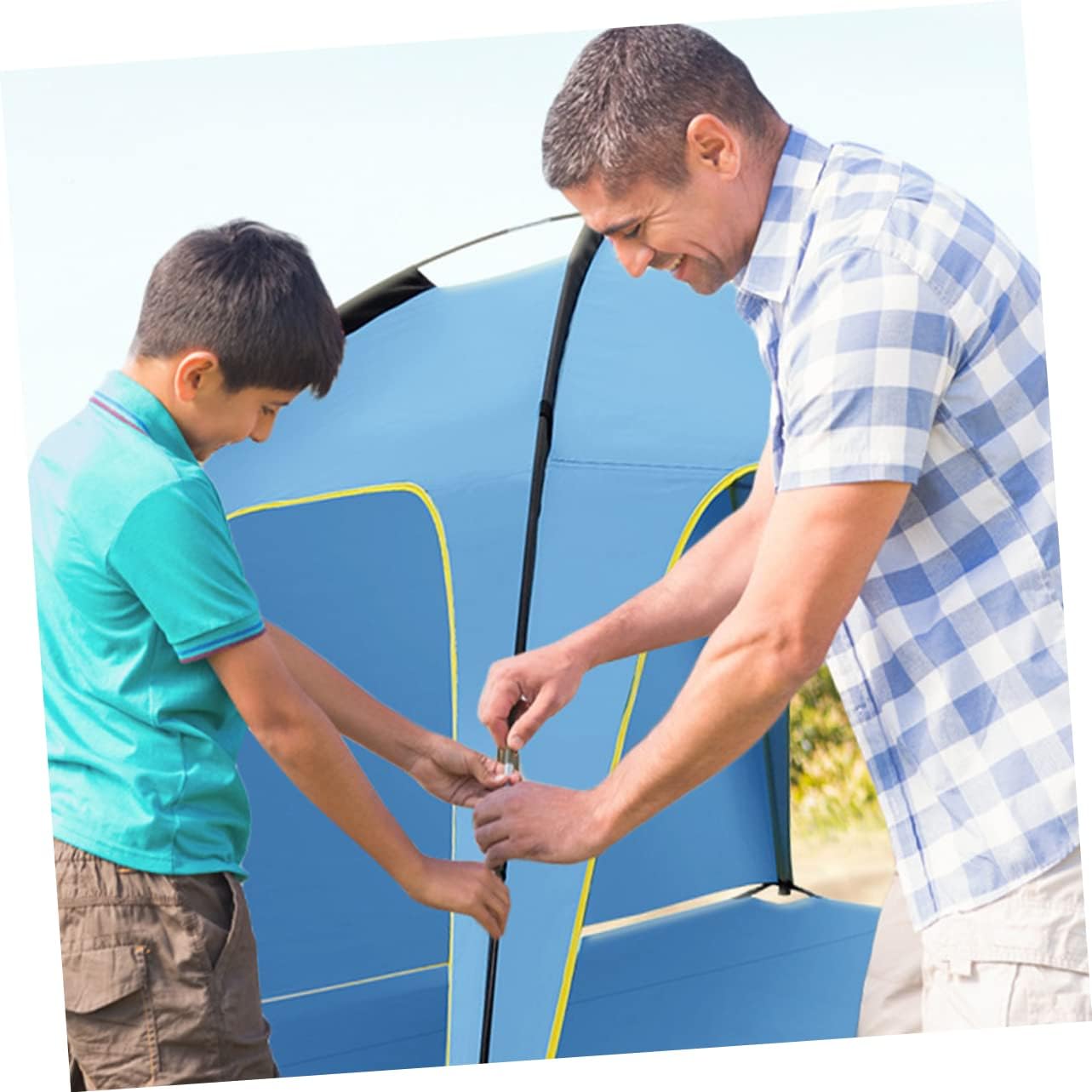 1Pc Camping Tent Instant Pop Up Beach Canopy with Rain Cover Durable Outdoor Shelter for Hiking Picnic and Family Adventures Lightweight and Breathable Design