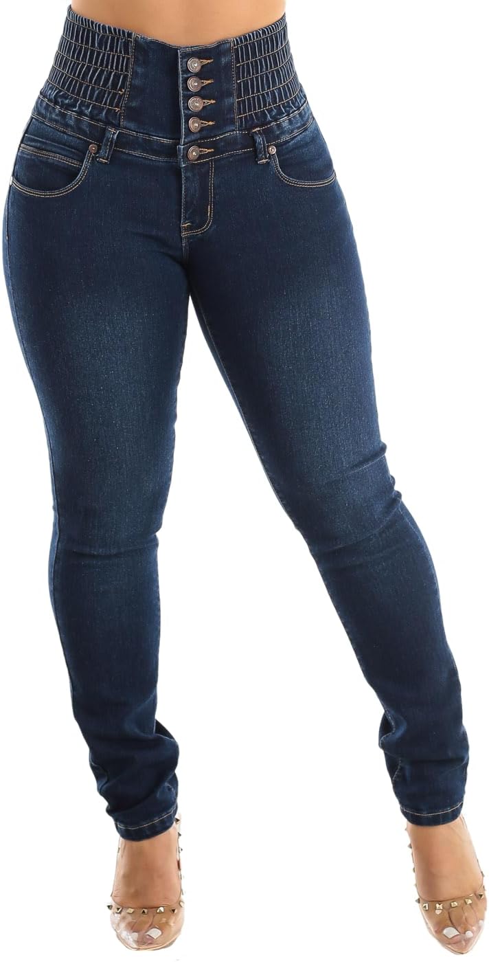 Moda Xpress Super High Waisted Butt Lifting Jeans for Women - Levanta Cola Skinny Jeans - Image 7