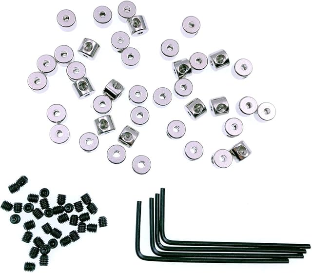 JZK 40 x Pin Keepers pin Locks 6 x 5 mm Locking Clasp pin Backs Replacement + 4 x Wrench for Insignia Badge Name tag Brooch