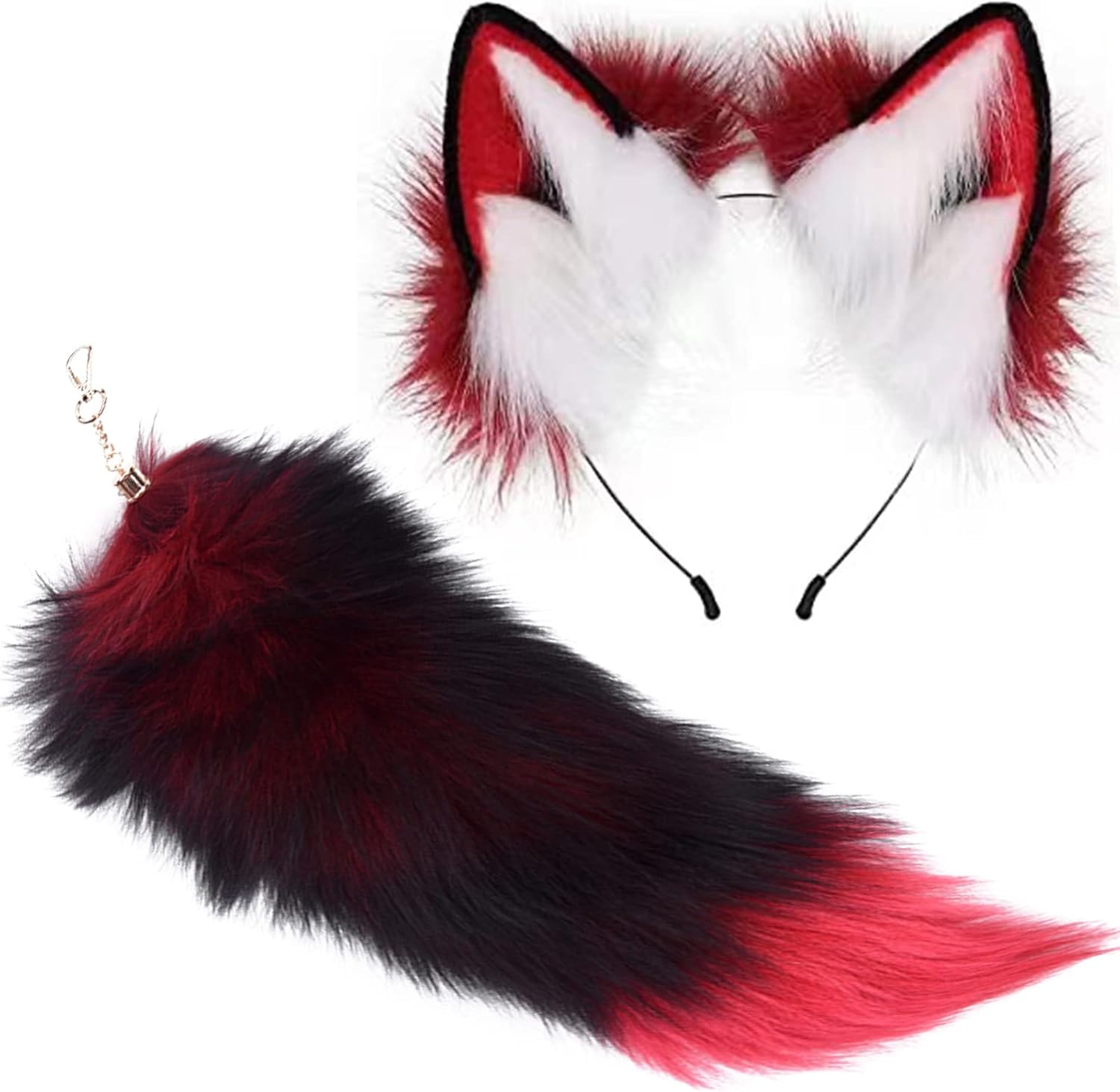 Amazon.com: Valpeak Fox Ears and Tail Therian Tail Gear Wolf Ears for