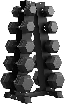 Hex Dumbbell Sets with Rack, 85-560lb Dumbbell Weight Set & Storage Rack