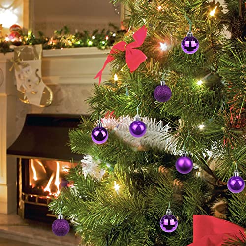 4CM Weihnachtsdeko Weihnachtskugeln, 40 Stücke Bruchsiche Christbaumkugeln Ornamente Weihnachtsbaumschmuck für Weihnachtsbaum… – Ansicht 4