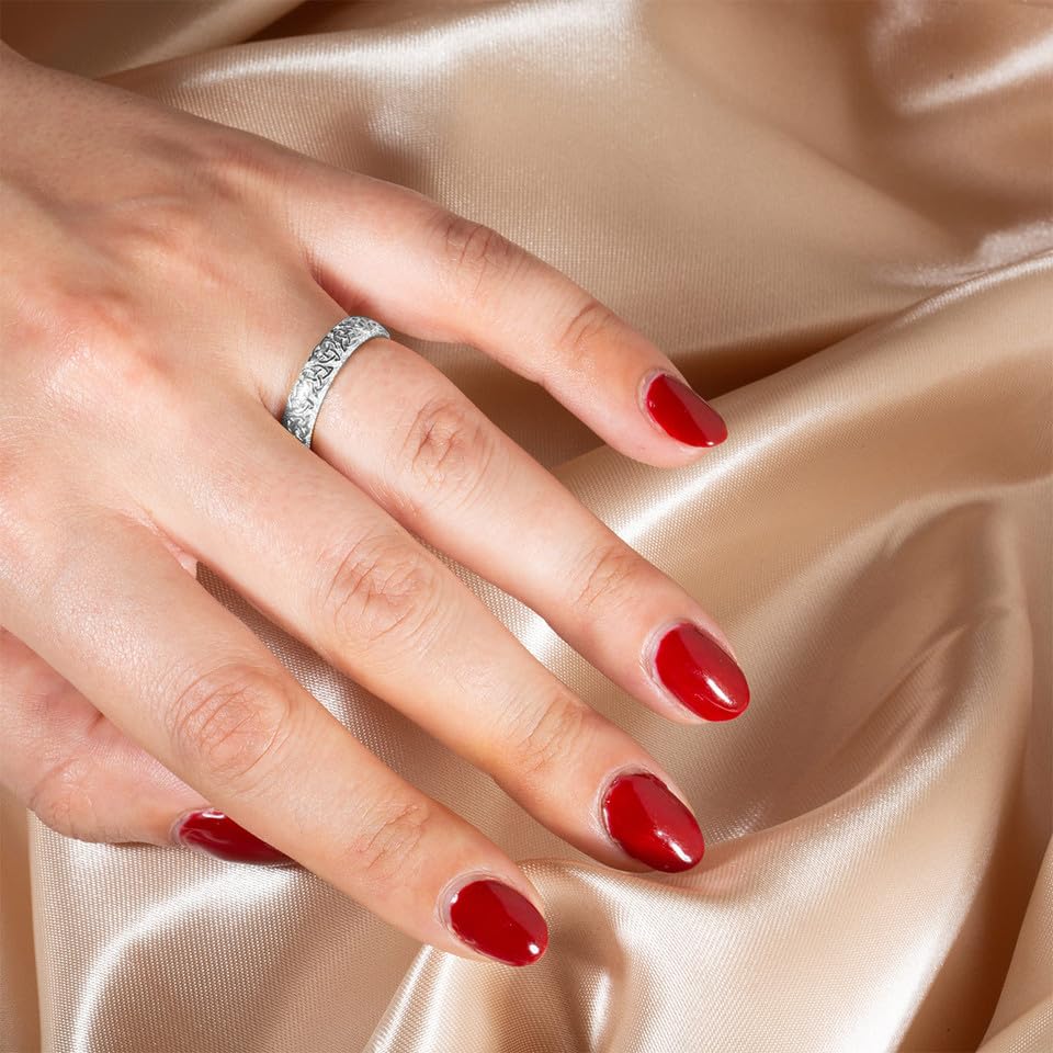 10K Yellow, White, and Rose Gold 4.3mm Wide Unisex Textured Irish Celtic Wedding Band Trinity Knot Eternity Ring, Available in Sizes 5-162