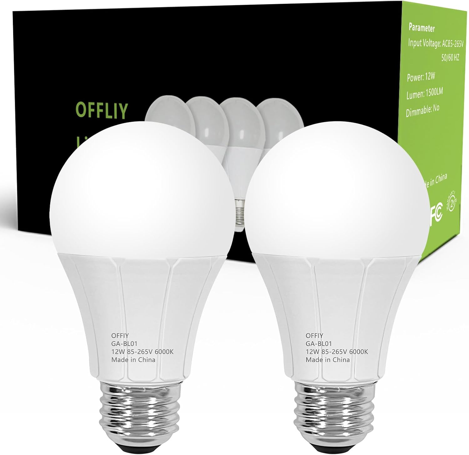 OFFIY Garage Door Opener Light Bulbs, 1500LM High Brightness,Minimize