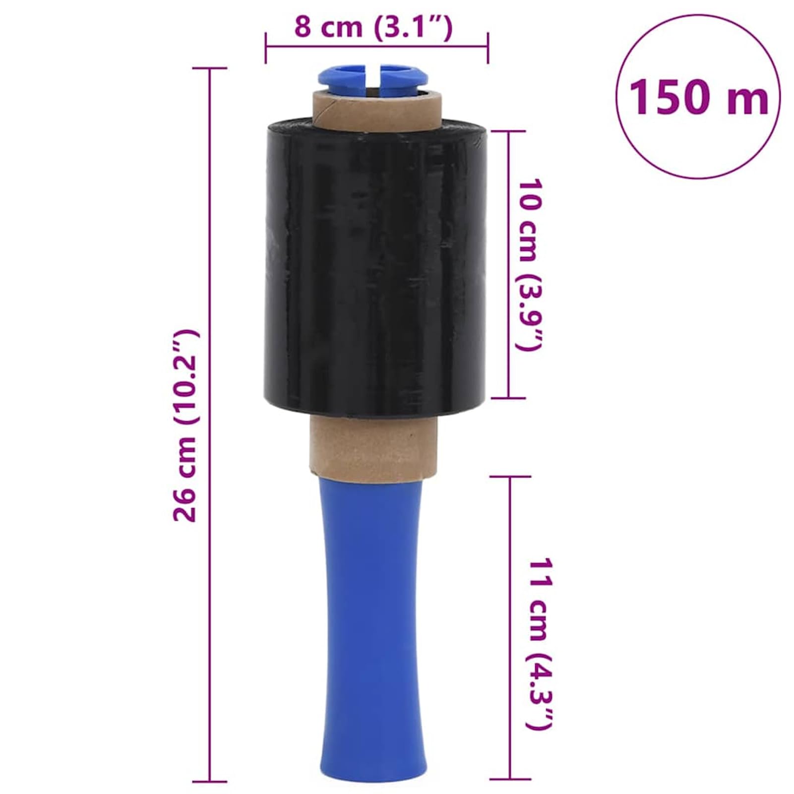 Film Estensibili 50 pz Nero 23 μm 10 cm x 150 m-4104884
