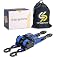 Strapinno Retractable Ratchet Straps - 1 in x 4 ft Heavy Duty Adjustable Boat Transom Tie Down, 2PCS, 2400lbs Breaking Streng