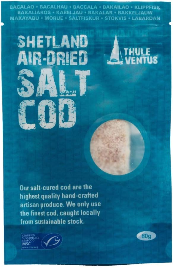 80g Pack of Shetland Salt Dried Cod