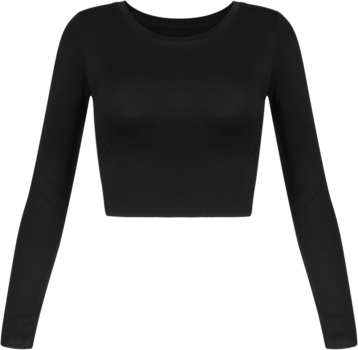 Womens Long Sleeve Crop Tops Basic Teen Girl Clothes Casual Cute Yoga Shirts Layering Slim Fitted Workout T-Shirt
