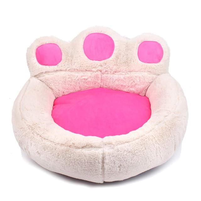 Fansu Cama Gato Suave Cama Perro Redonda, Mascotas Calentito Cojín Lavable Invierno de Felpa