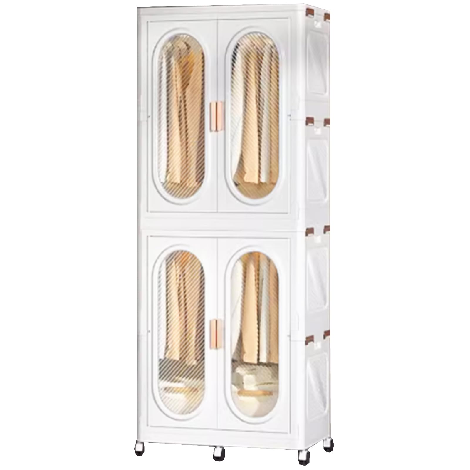 Contenitori impilabili in plastica in Stile Nordico con coperchi, Design Pieghevole e Ruote - Organizer Versatili per casa, Ufficio e Armadio - Soluzione salvaspazio per Una Vita Senza ingom