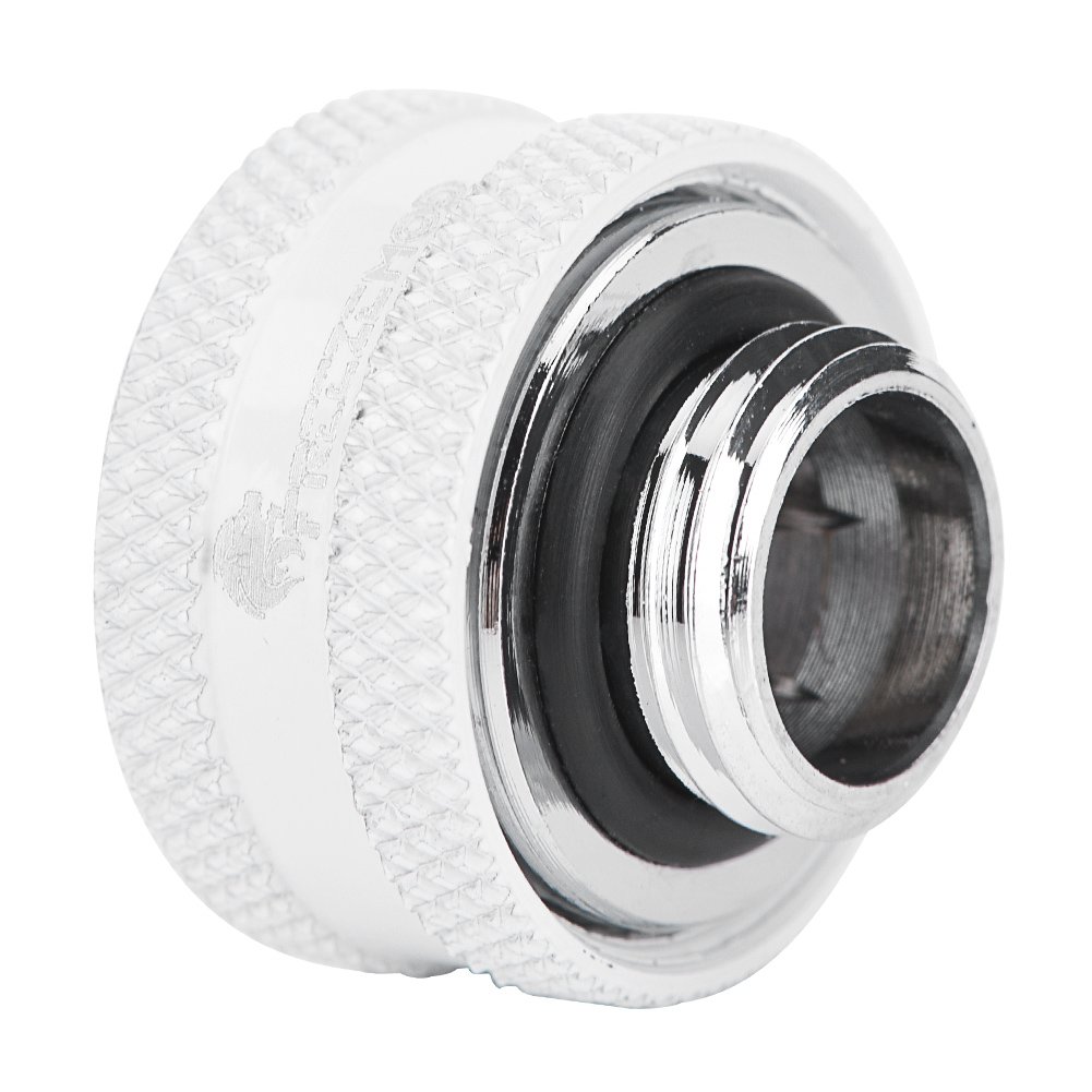 Kafuty Raccordi per Il Raffreddamento ad Acqua PC Raccordo a Compressione per Raffreddamento ad Acqua in Ottone Adatto per Tubo Rigido Diametro Esterno 16mm(4 Pezzi Bianchi)