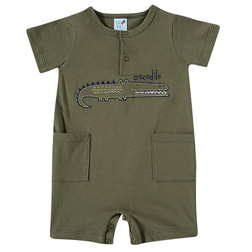 Macaquinho com bolso frontal, Tip Top, Bebê Menino, Verde, G