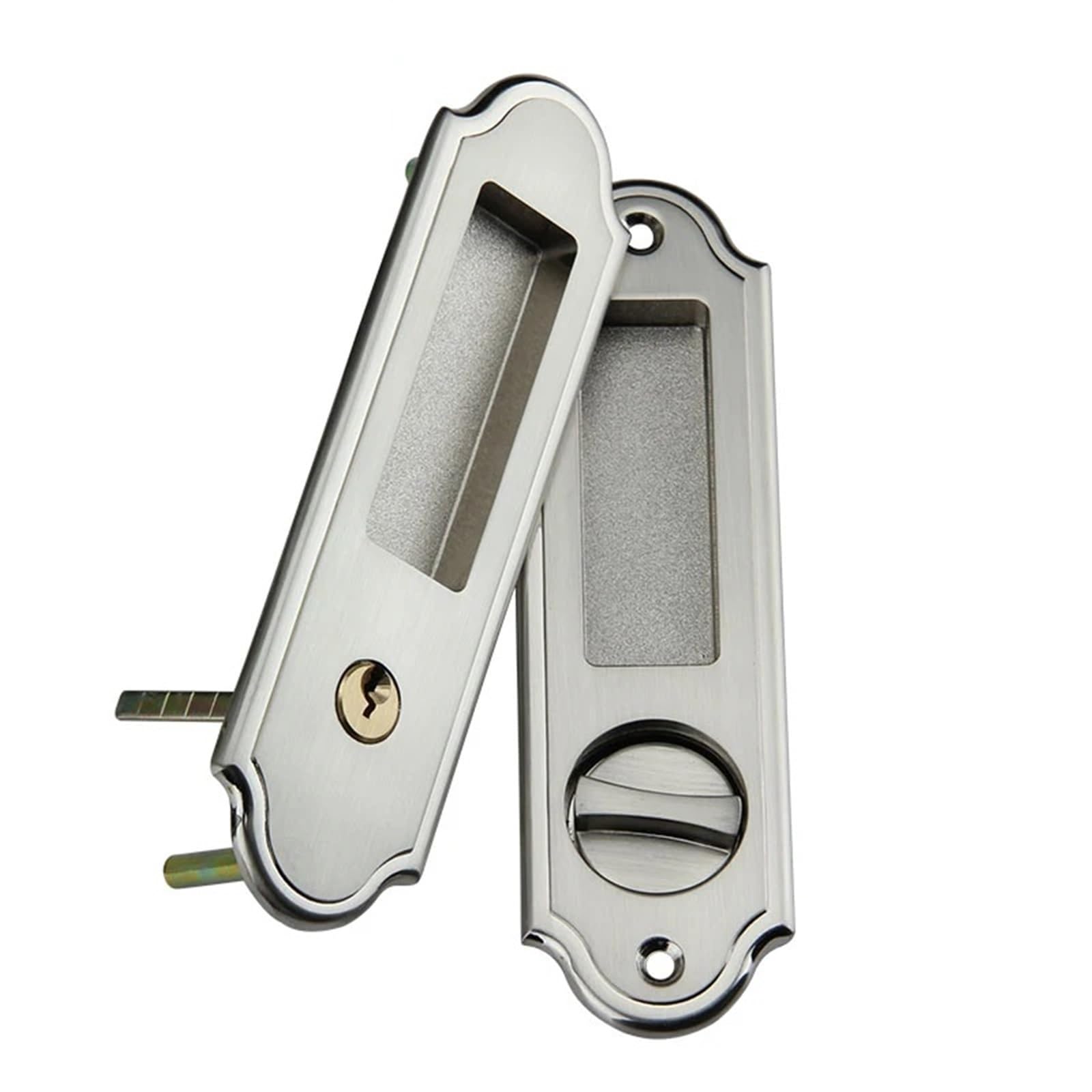 Serrure de porte coulissante argent quincaillerie de porte pour projet bricolage