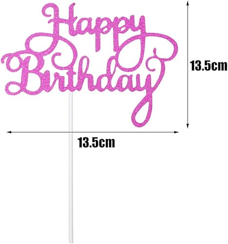 Miniatura 2 de Pengxiaomei - Adornos para tartas de cumpleaños de color negro, para niños o adultos