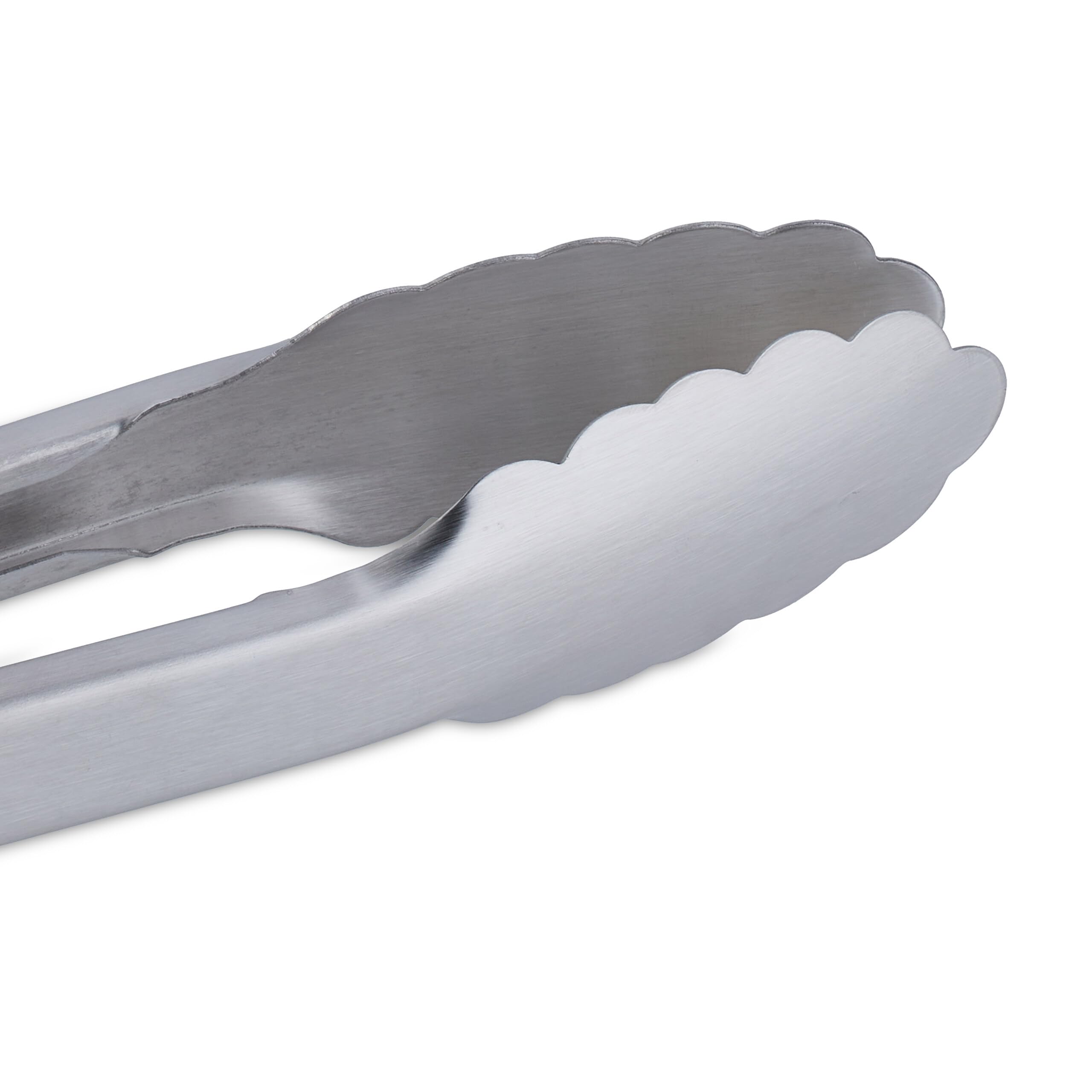 Relaxdays 10x Pinza da Barbecue, Acciaio Inox e Manico in Legno, Accessori Griglia e Cucina, Lunga 38 cm, Argentato Marrone