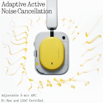 Nothing Headphone (a) 2026 New, Adaptive Active Noise Cancelling Headphones, Wireless Over Ear Bluetooth 5.4 ANC Headset with LDAC Hi-Res, 5 HD Mics Ultra Bass via APP, 135 Hours Playtime, White