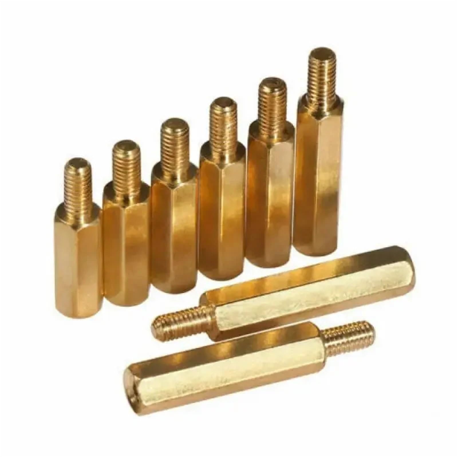 Sechskant Messing männlich weiblich Abstandshalter Board Rack Bolzen Sechskantgewinde Säule PCB Säule Motherboard Abstandsbolzen Schrauben(50mm)