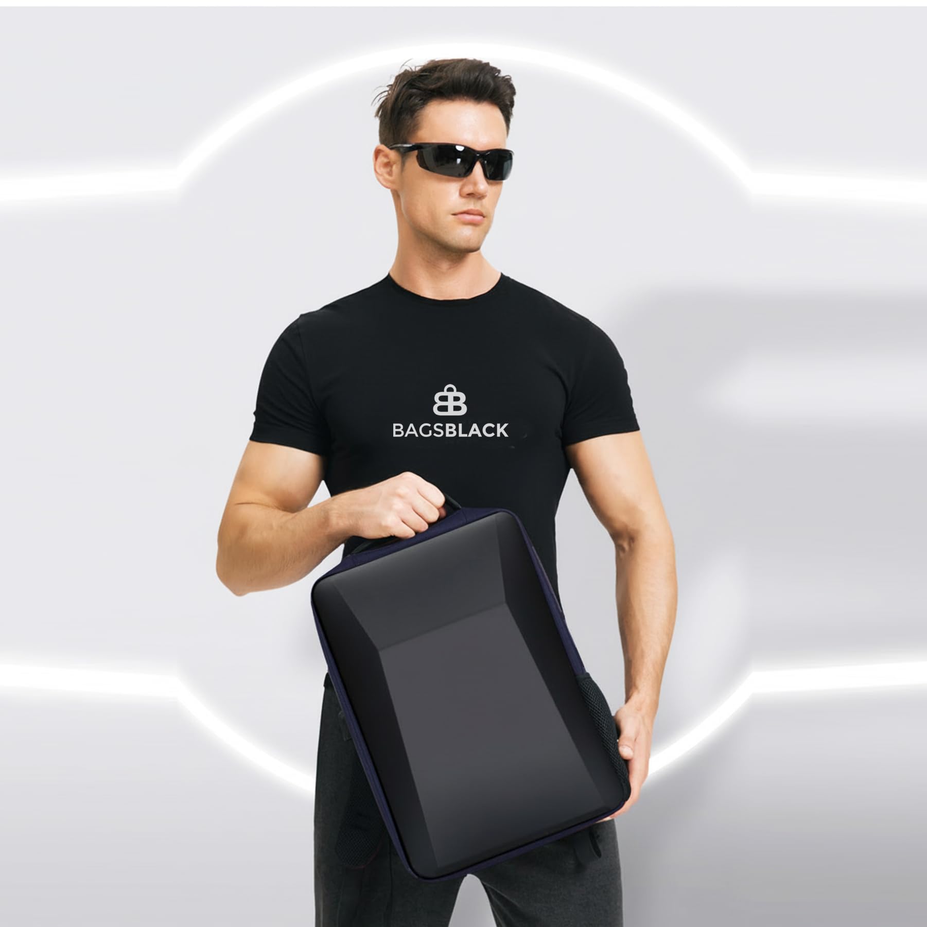 Zaino rigido per computer portatile, impermeabile, per uomo e donna, con porta USB, scomparti per vestiti e accessori. Per lavoro, ufficio, università e viaggi.