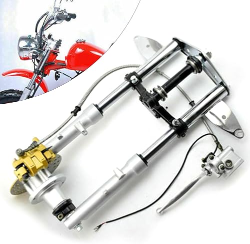 Horquillas delanteras de 21 pulgadas amortiguador y pinza de freno para Monkey Bike Z50 Mini Off-Road Motocicleta Mountain Dirt Pit Bike, abrazadera