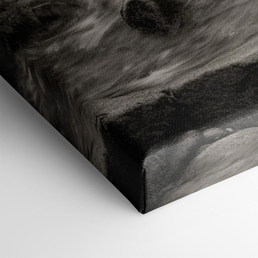Canvas for Living room. Lighthouse Watch: A Monochrome Masterpiece Capturing Nature's Grandeur, 27 x 18 inch Canvas Wall Art - Contemporary Masterpieces - Modern Home Decor