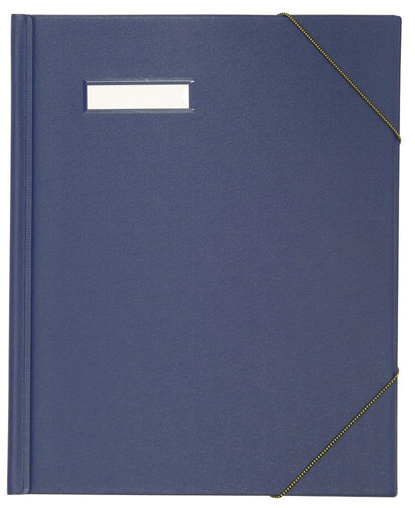Elba 100420821 Folder with Elastic Band Closure for Collecting and Forwarding Loose Documents for 300 DIN A4 Sheets Blue