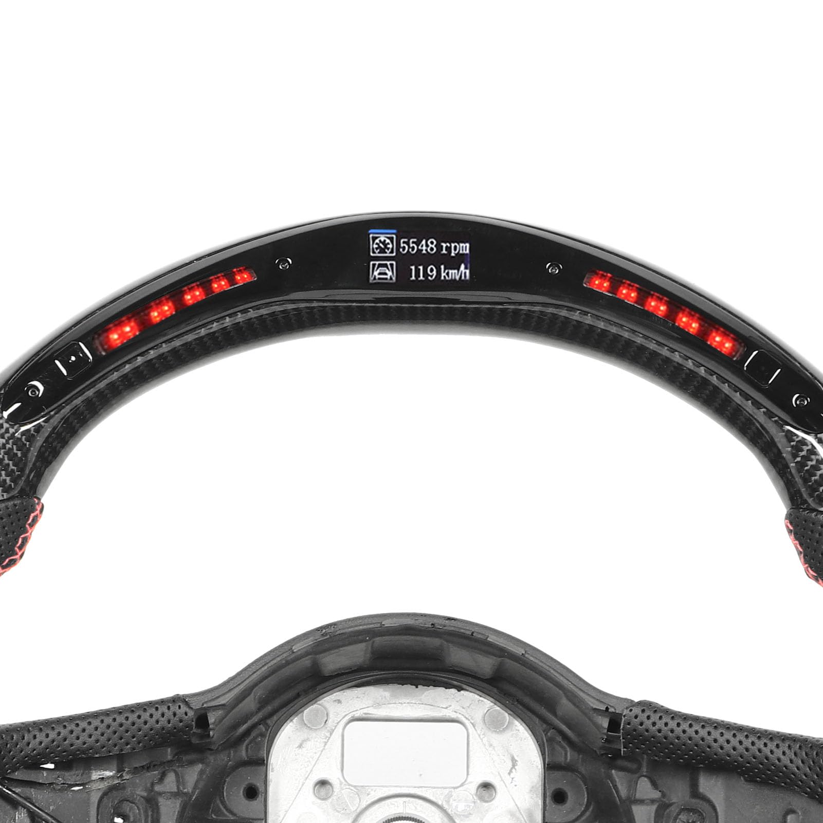 Carbon -LED -LED Lichter Lenkrad Perforiertes Leder für 42 TTS TTRs 8J 2007 Bis 2015 LENTERLEGE