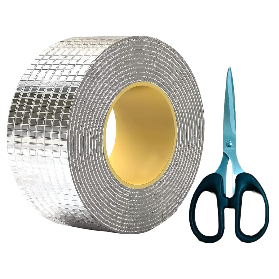 Vaigzo Plastic Leakage Repair Aluminium Waterproof Tape for Surface Crack Roof Pipe Repair Solution Tape Waterproof Tape for Metal Concrete Repair tape With Scissors (Combo of 2) (5CMx5M (Pack Of 3)) (B0CCW1H15Y) Amazon Price History, Amazon Price Tracker