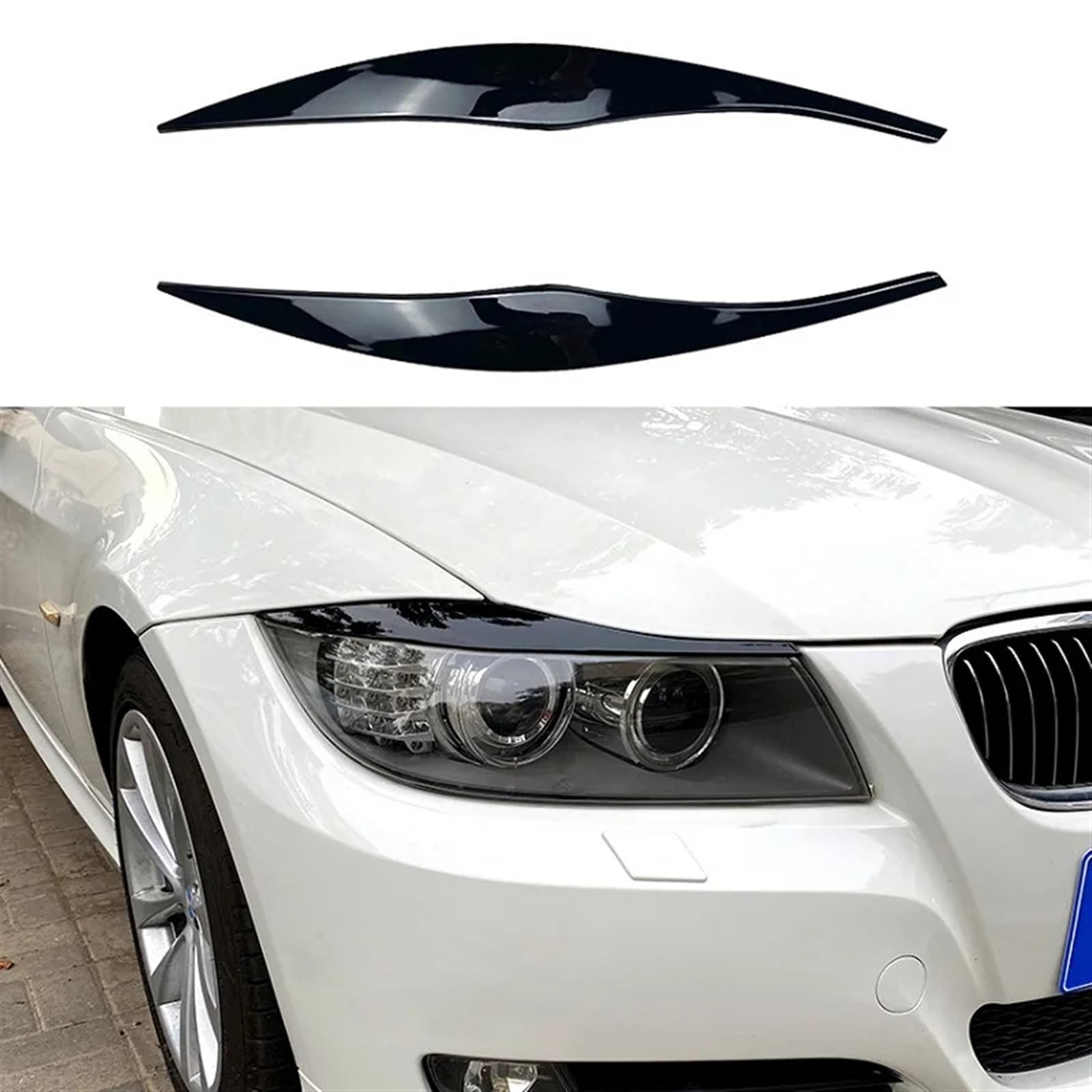 NEGRO 車のヘッドライト眉毛まぶた装飾カバートリム NEGRO 車のヘッドライト眉毛まぶた装飾カバートリム