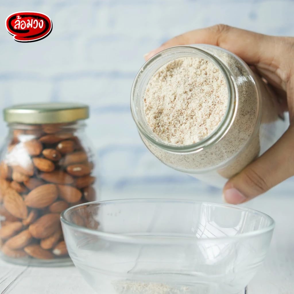 ล้อมวง Finely Sifted Almond Flour – Blanched Almond Meal for Keto and Low-Carb Baking – Gluten-Free Flour Substitute for Macarons, Cakes, and Breads (500g)