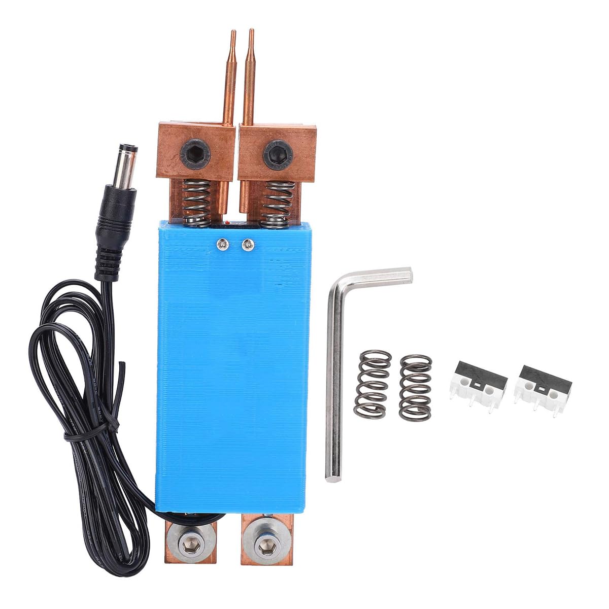 Riven Punktschweißstift Handheld Automatic Trigger Welding Pencil für 18650 Batterie Einhandbetrieb Blau Kupfer Bus Bar