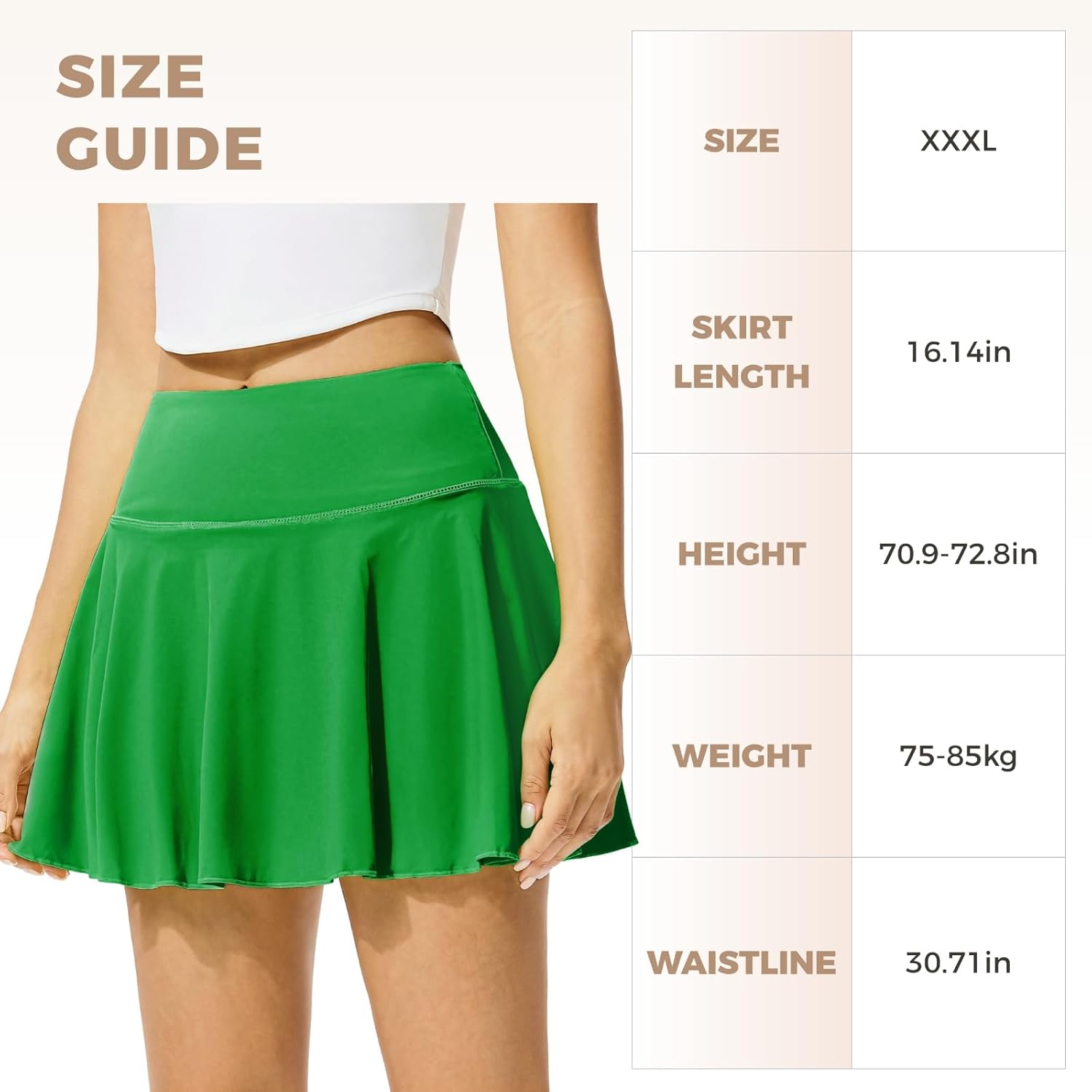 Tennis Skorts with Pockets Athletic for Women, High Waist Black Skirt with Shorts, Breathable Nylon-Spandex Fabric, Flexibility Ideal, Sizes S-XXXL