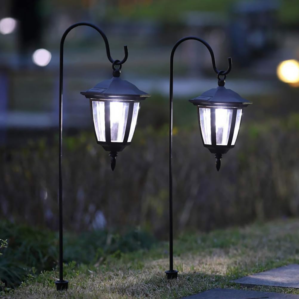 NQEUEPN Ganci Da Pastori Per Giardino - 2 Pezzi Con Supporto In Metallo Per Mangiatoie Uccelli, Lanterne E Decorazioni