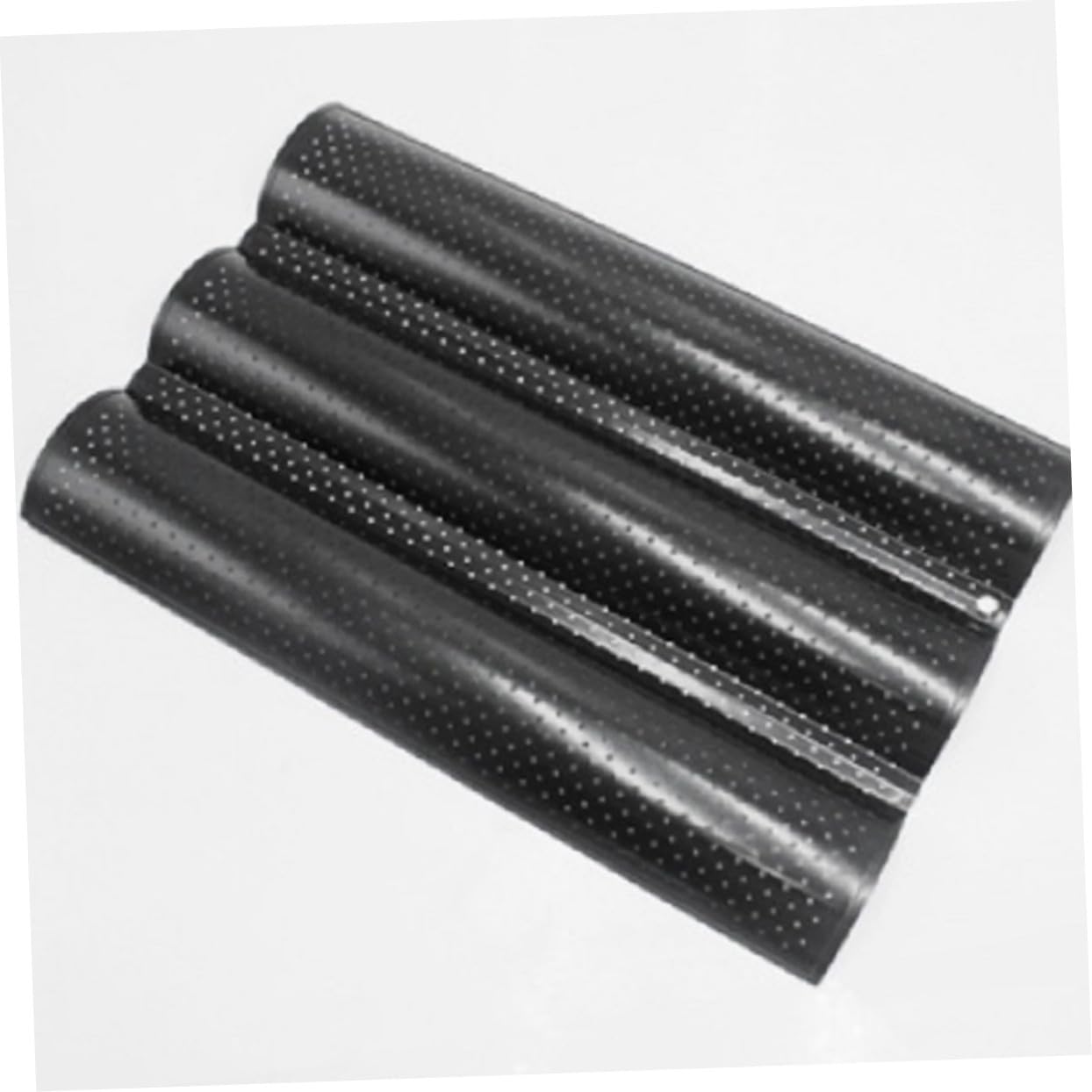 Cabilock Brotbackform Baguette Backblech aus Langlebigem Material Wellenform für Knusprige Baguettes Backzubehör für Küche und Bäckerei Schwarz Leicht zu Reinigen