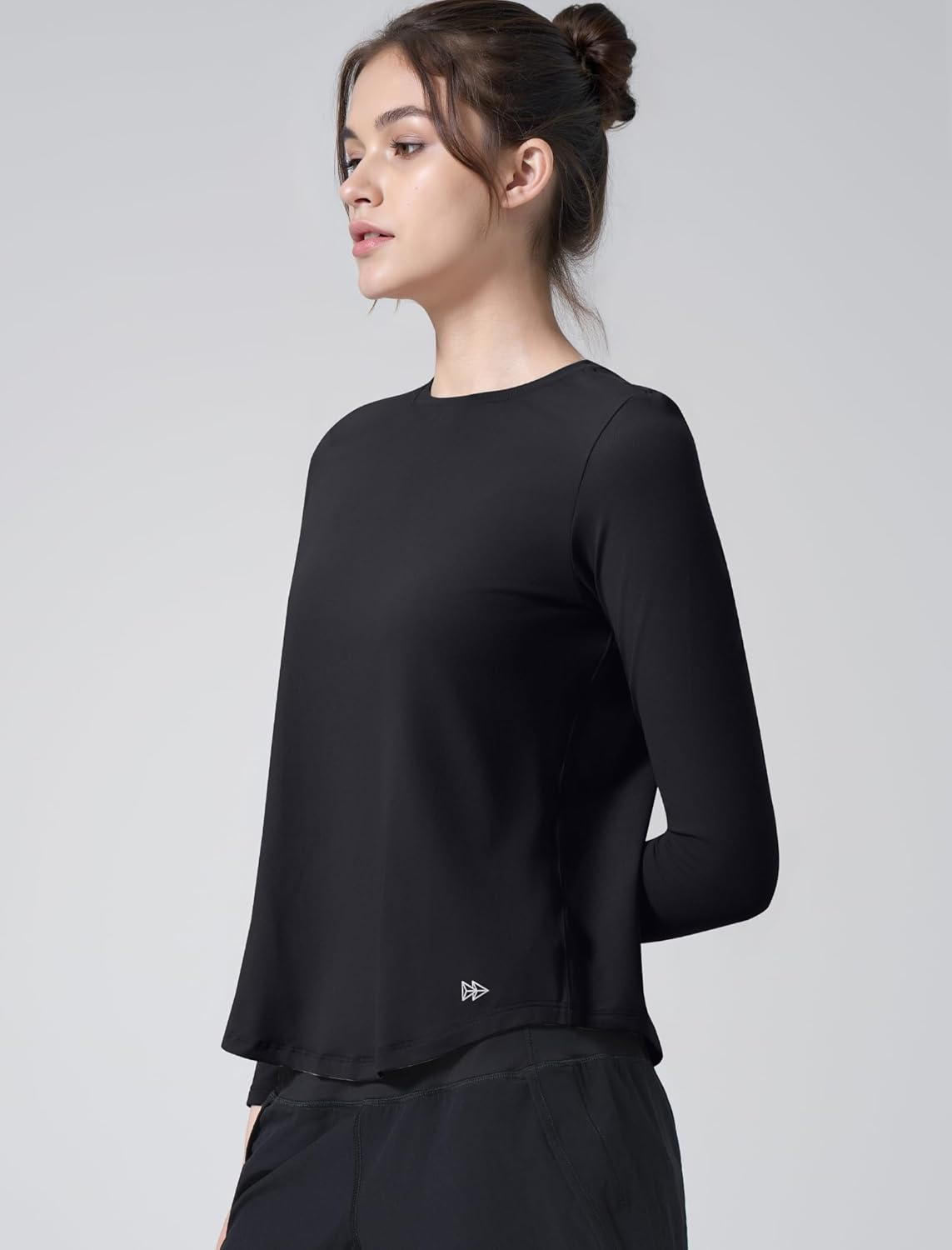 Yvette Women's Long Sleeve Athletic T-Shirts Workout Running Basic Tee Tank Top Gym Casual Shirts