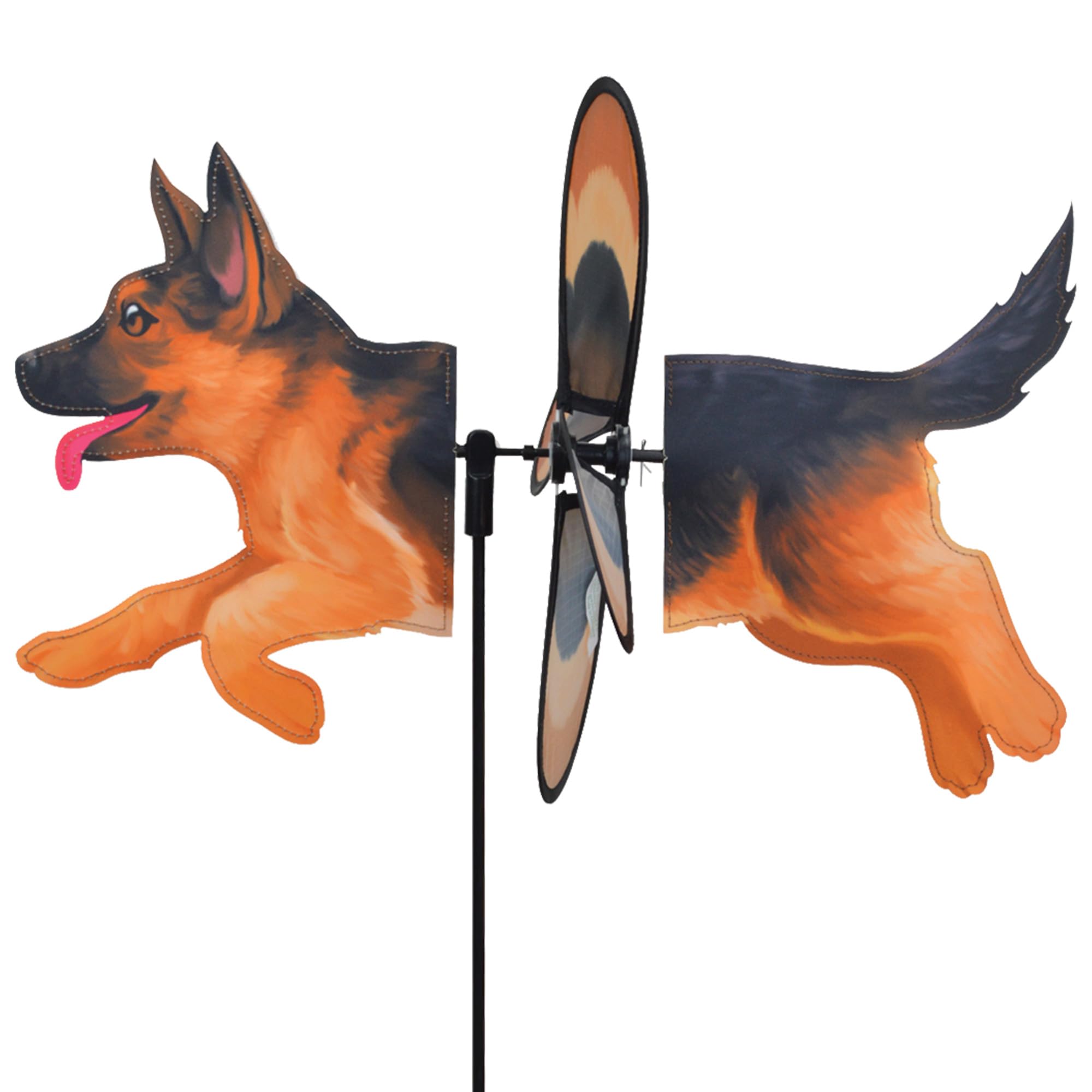 Premier Kites Petite Spinner Deutscher Schäferhund - Skurriles Windspiel für Hof & Garten, strapazierfähiges, wetterbeständiges Gewebe, einfach zu montieren, Outdoor-Dekor für Terrassen, Rasenflächen