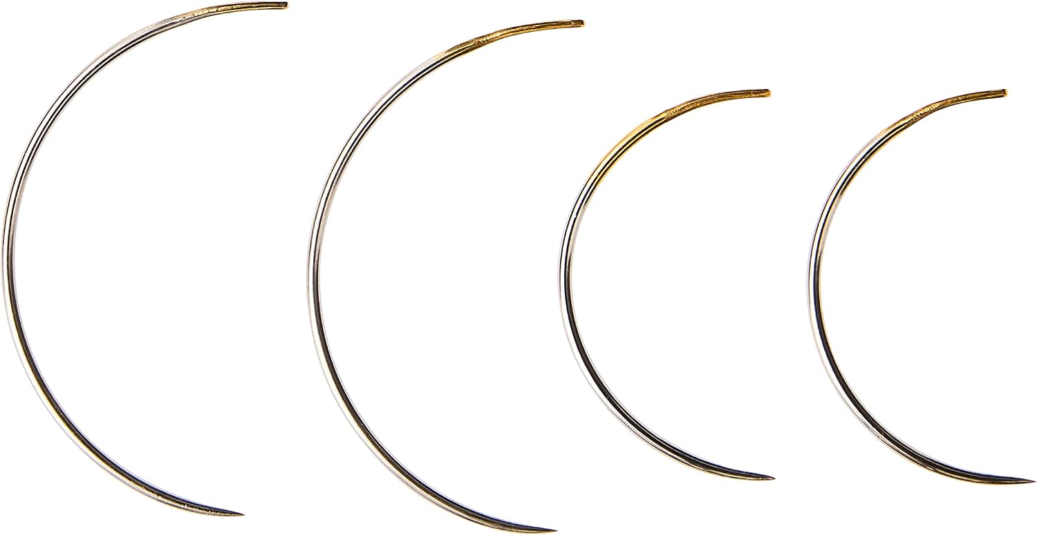 Loops & Threads Curved Gold Eye Needles, 12 Packs: 4 ct. (48 Total)