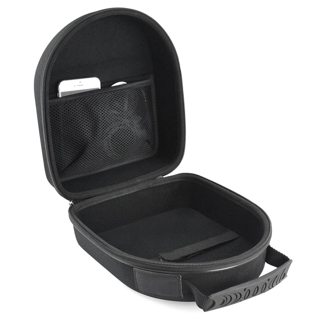 Geekria Shield Case per cuffie over-ear di grandi dimensioni, custodia protettiva rigida da viaggio sostitutiva con vano per cavi, compatibile con Audio-Technica ATH-AD990X, AKG K701 (Nero)