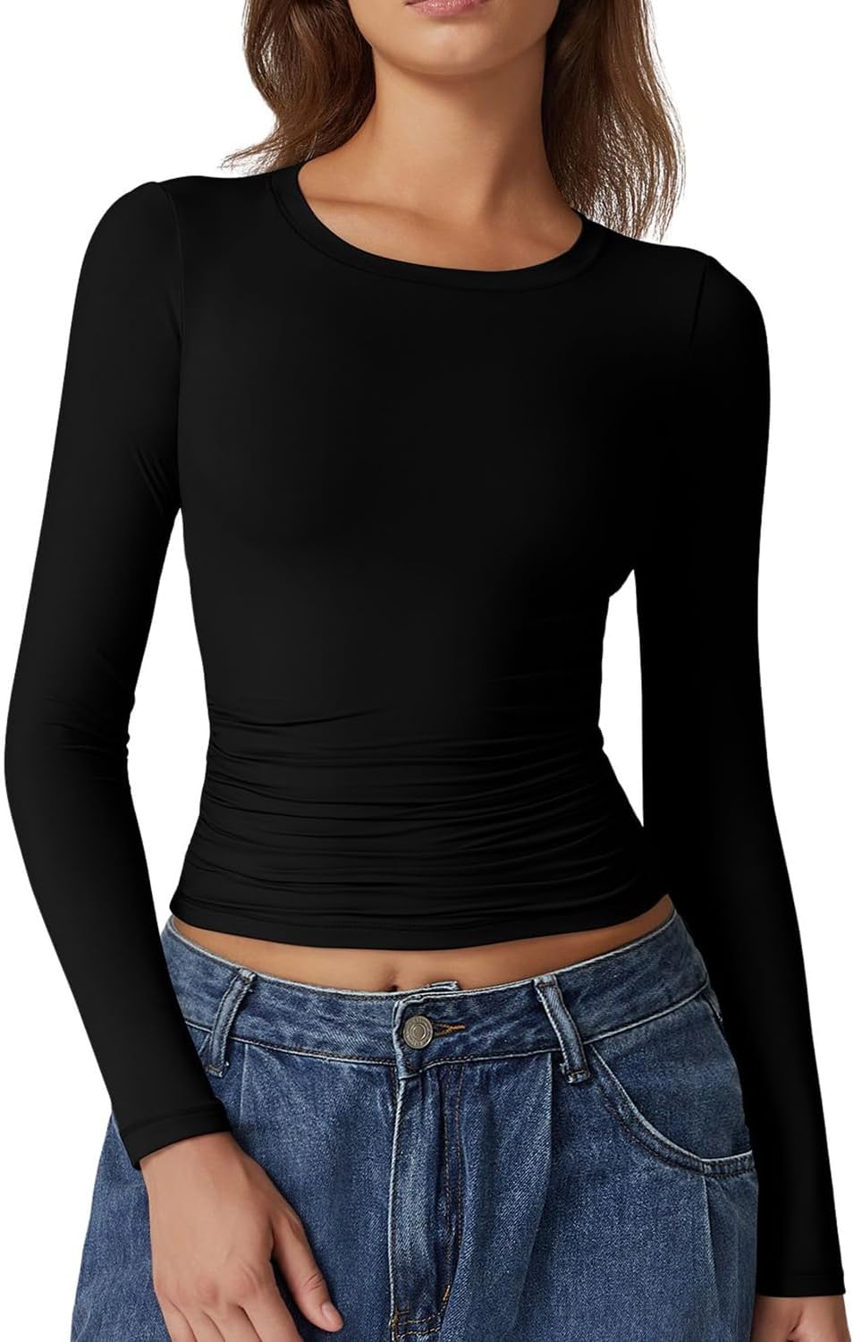 QINSEN Womens Crewneck Long Sleeve Shirt Double Nigeria Ubuy