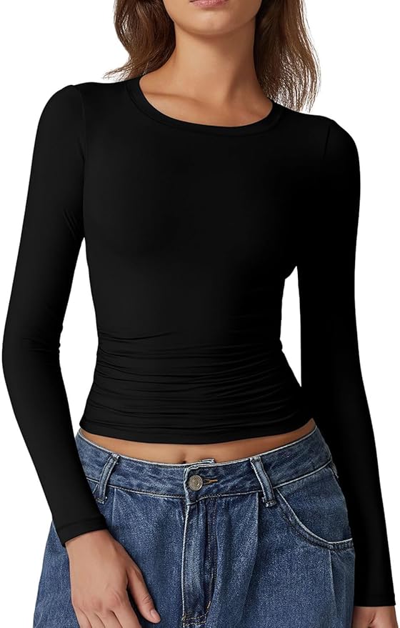 QINSEN Women’s Crewneck Long Sleeve