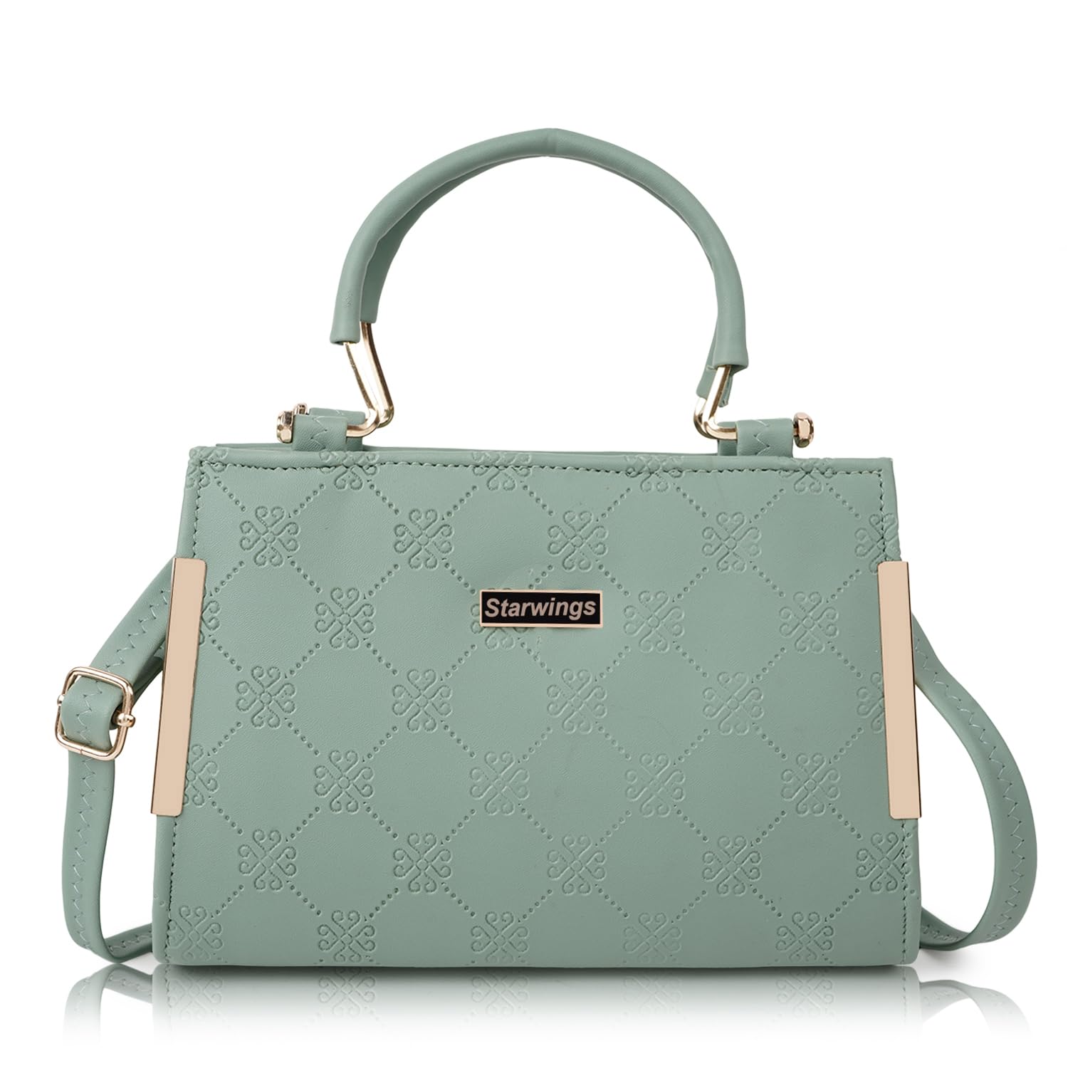 STARWINGS PU Synthetic Leather Womens Satchel Bag | Ladies Travel Handbag (Pista) (B0CY9WZ38X) Amazon Price History, Amazon Price Tracker