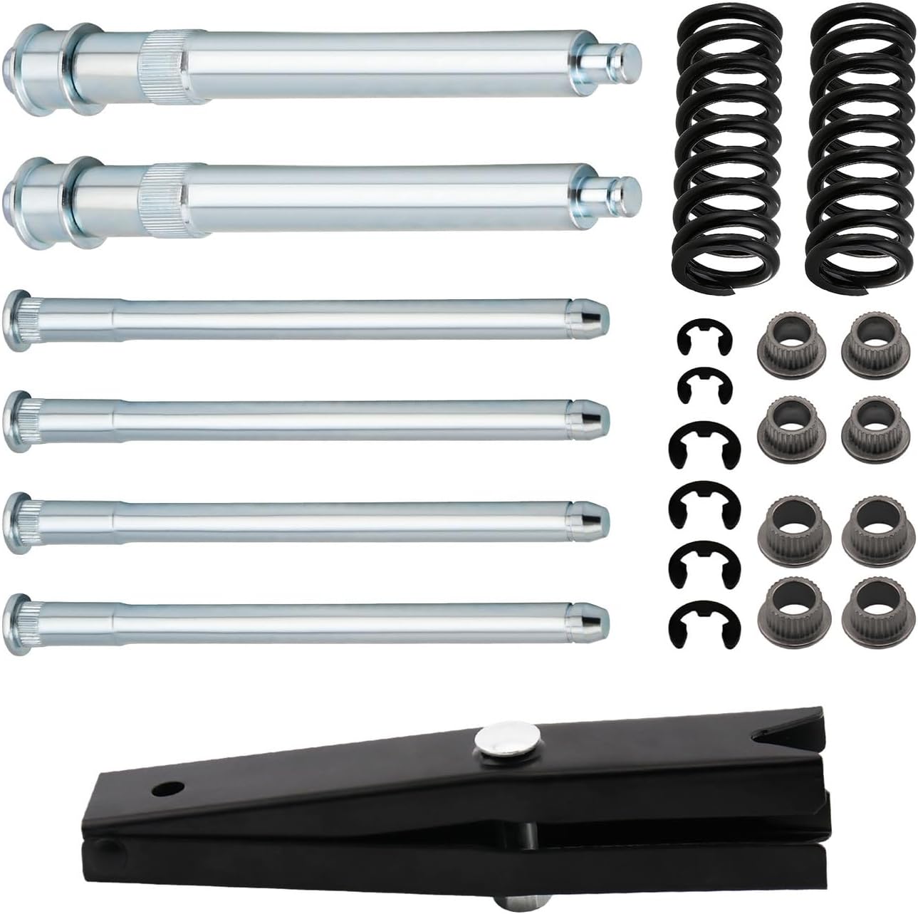 Door Hinge Pin Bushing Repair Kit include Spring and Tool Compatible with 1988-2002 C1500/C2500/C3500/K1500/K2500/K3500 Suburban Tahoe Yukon Escalade Replaces 38416, 15685040, 15562609, 38436