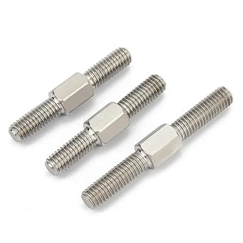 M12 Double-Ended Threaded Rod - 304 Stainless Steel Left & Right Hand Adjustable Stud ScrewsM12 x 100mm 5pcs