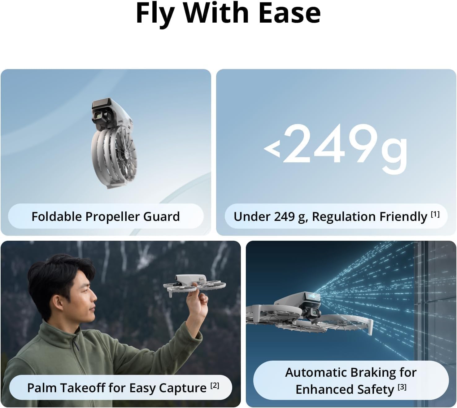DJI Flip Fly More Combo With RC 2 Screen Remote Controller, (Including 1-Year DJI NYC Care Plan) Drone With 4K UHD Camera for Adults, Palm Takeoff, Auto Return, Intelligent Flight, 3 Batteries for 93-Min Flight Time