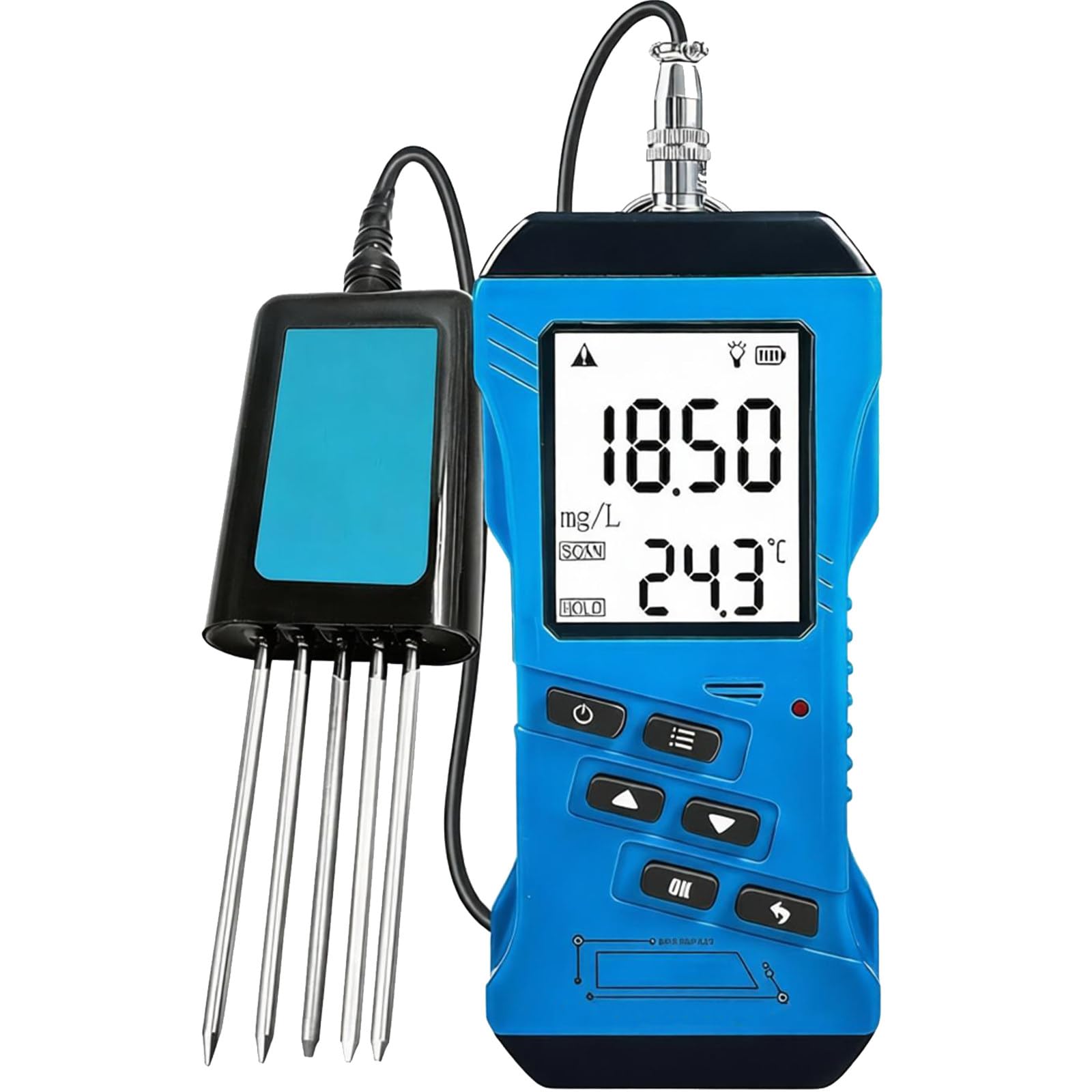 BITYCOW 7-in-1 Digital Soil NPK Tester, Accurate pH Moisture Temperature EC Fertility Analyzer, for Home Garden Greenhouse Farm Indoor Outdoor Plants Cultivation