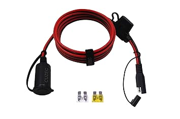 CUZEC 4FT/1.2m 14AWG SAE to Plug Socket Adapter Plug Socket with SAE Connector