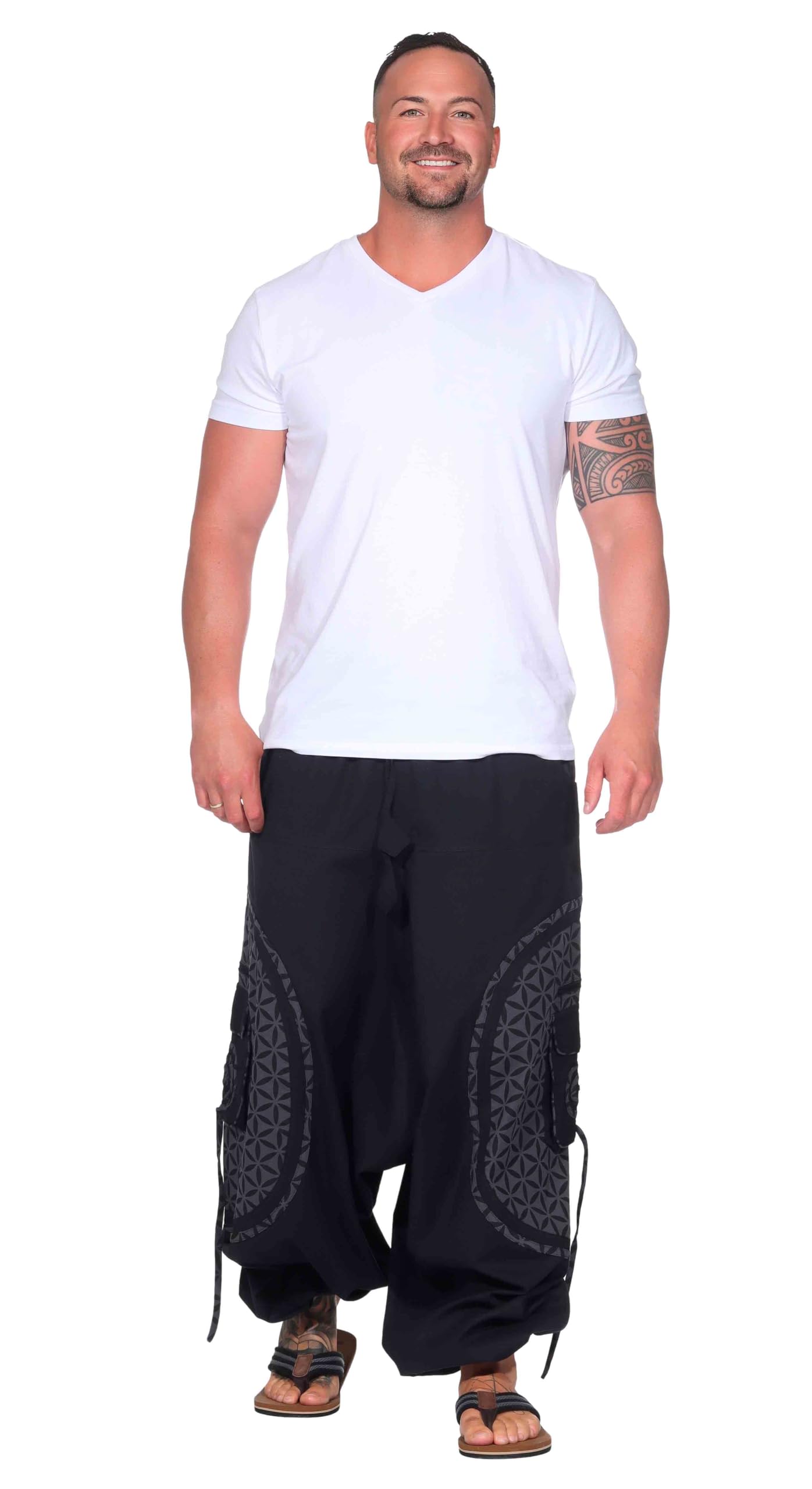 Kunst und Magie Trendige Haremshose Bunte Muster Goa Hippie Hose