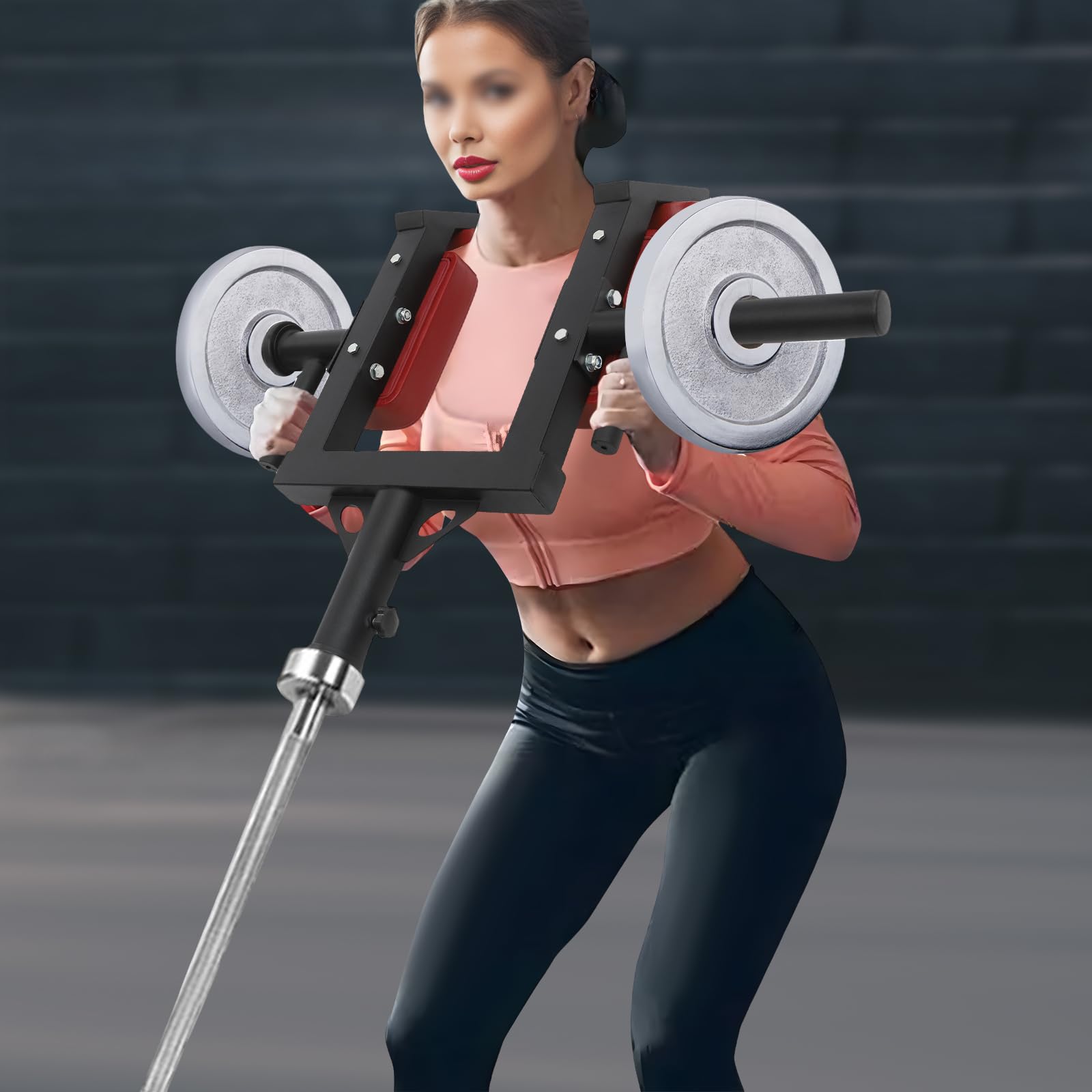 Langhantel Set, Kurzhanteln，Abrieb- Und Reißfest, 1013 * 770 mm, Ringe aus rostfreiem Stahl, Farbe rot, einsetzbar im Fitnessstudio, zu Hause, bei der Arbeit, etc.