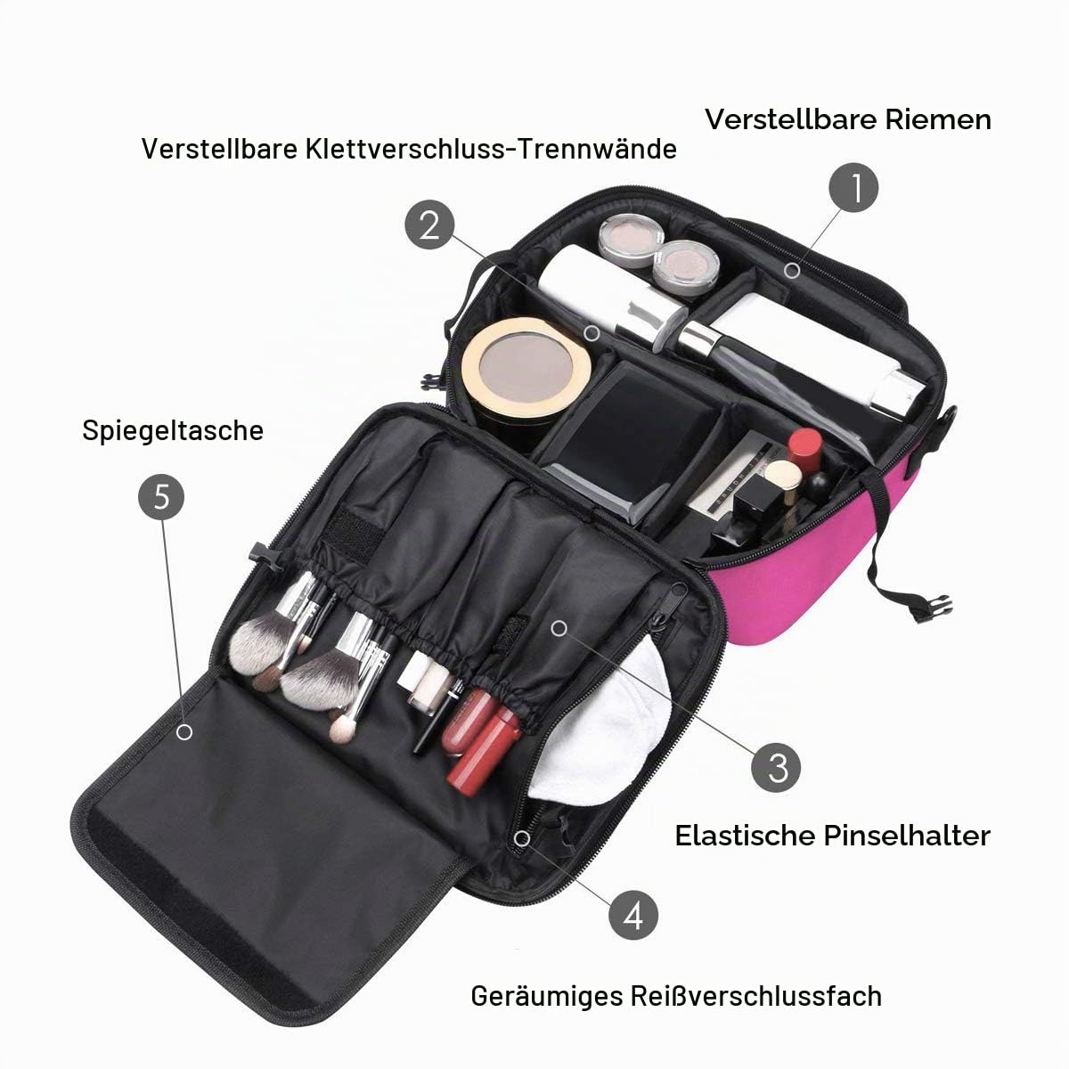 NICOLE&DORIS Schminkkoffer Damen Make-up Taschen Etuis Kosmetiktasche Kulturbeutel frauen Mädchen Reisen Kulturbeutel